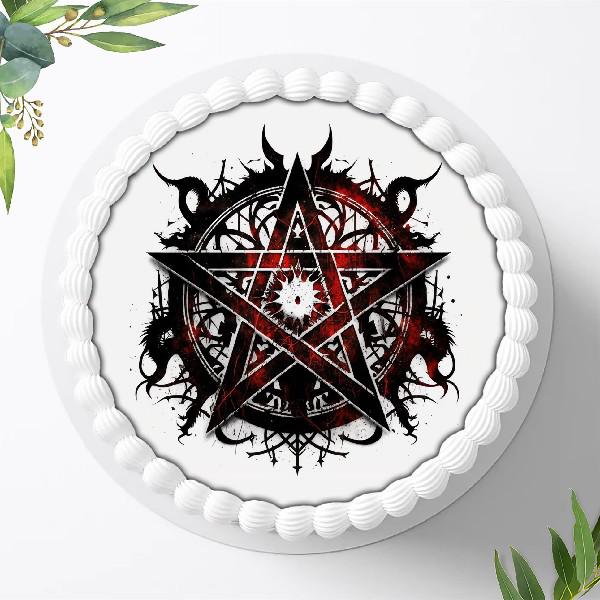 Pentagramm Tortenaufleger Ø 20cm, 1384z